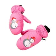 FJHNGBDH Winter Gloves for Kids Toddler Snow Ski Gloves Kids Winter Warm Windproof Cold Weather Outdoor Sports Gloves For Snow Ski Gloves for Baby Boys Girls